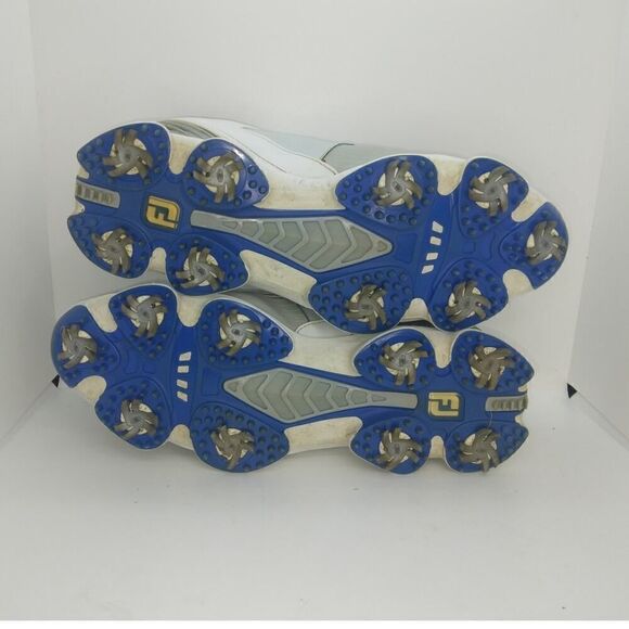 FootJoy Hyperflex FTF 2.0 Mens Pre-owned White/Gray Golf Shoes - sz. 8 1/2 WIDE - Picture 5 of 5